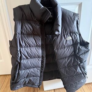 The North Face Black Insulated Vest with Logo Patch